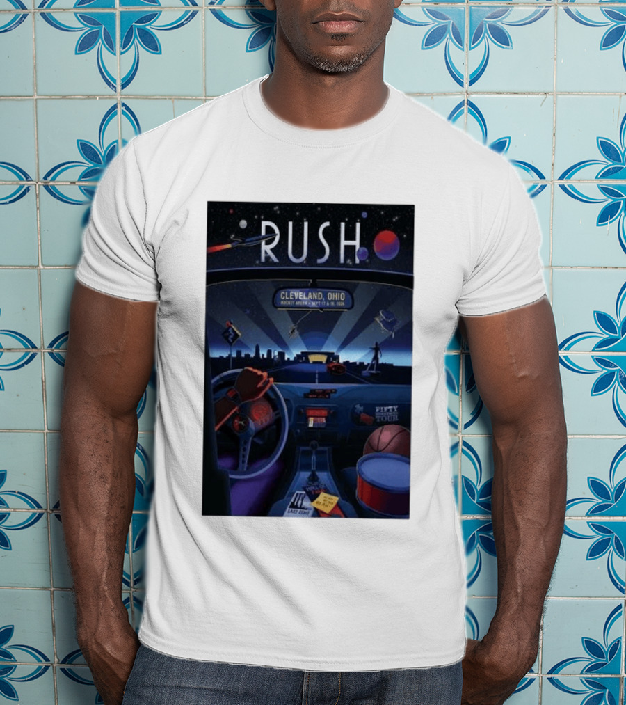 Rush Fifty Tour Cleveland Ohio Rocket Arena September 17 & 19 2026 T-Shirt