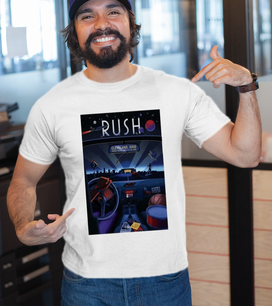 Rush Fifty Tour Cleveland Ohio Rocket Arena September 17 & 19 2026 T-Shirt