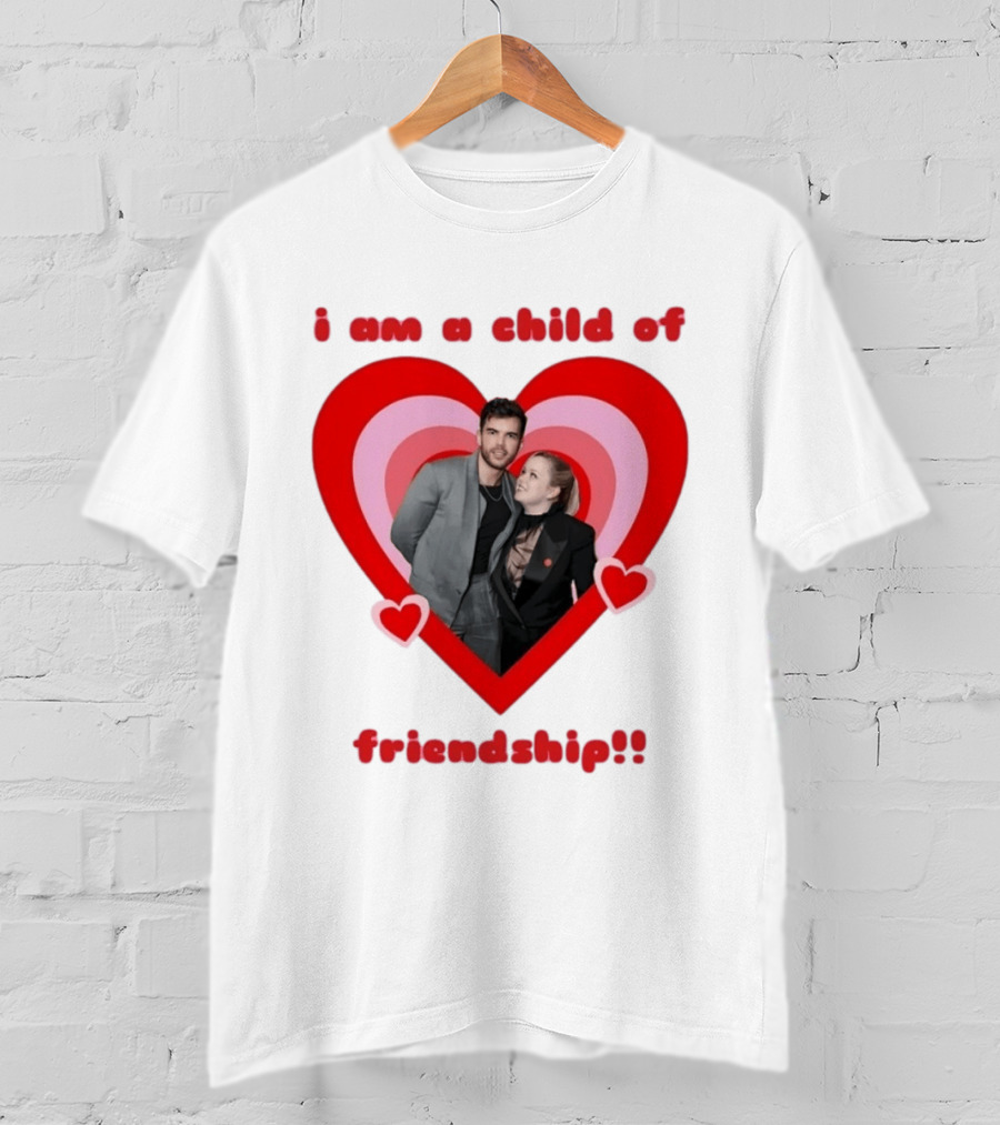Luke Newton Nicola Coughlan I Am A Child Of Friendship Heart T-Shirt