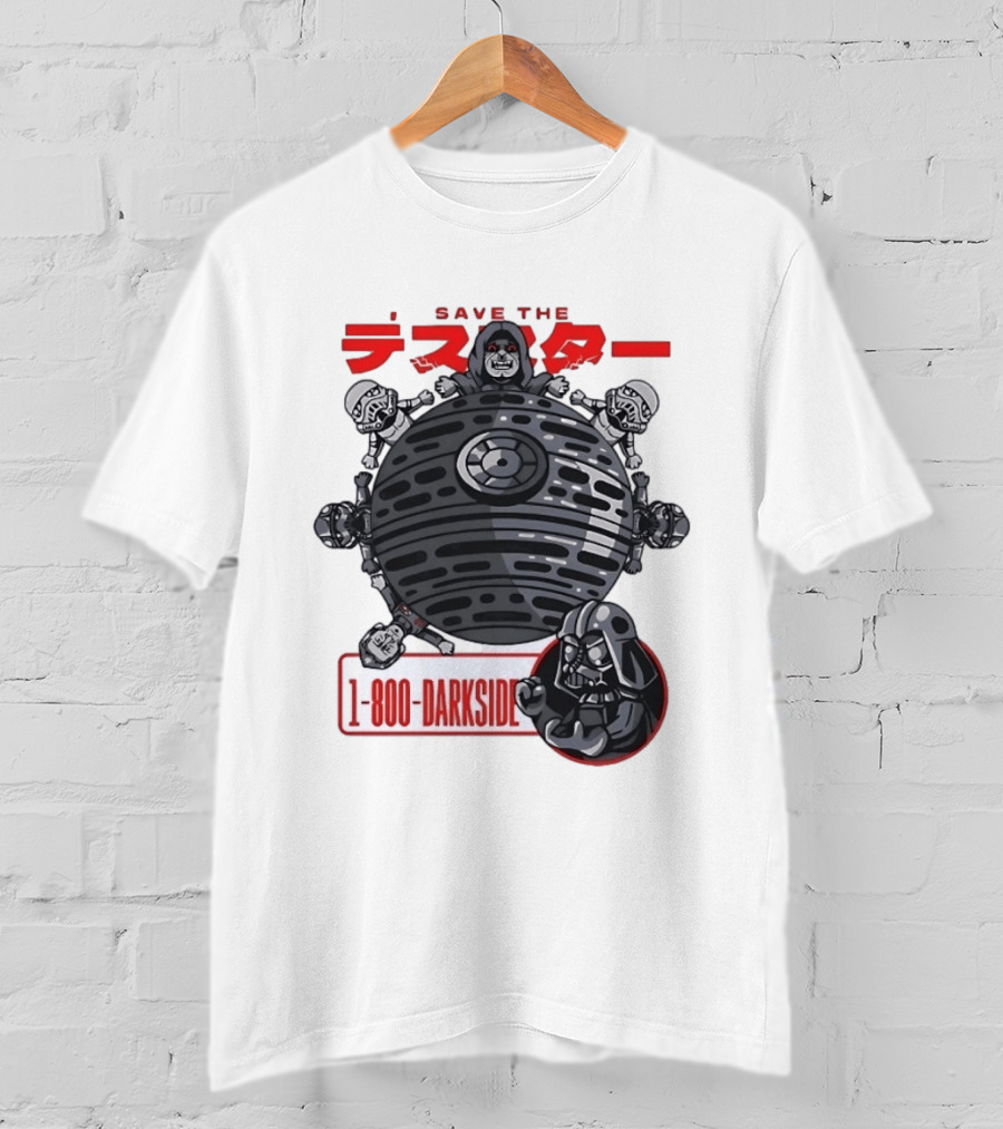 Save The Death Star 1 800 Darkside Star Wars Darth Vader And Stormtroopers T-Shirt