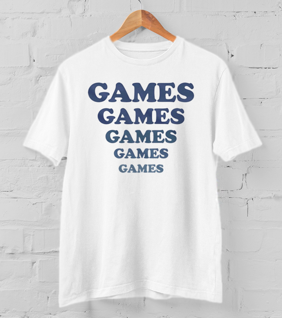 GAMES GAMES GAMES GAMES GAMES Gaming Gamer Fun T-Shirt
