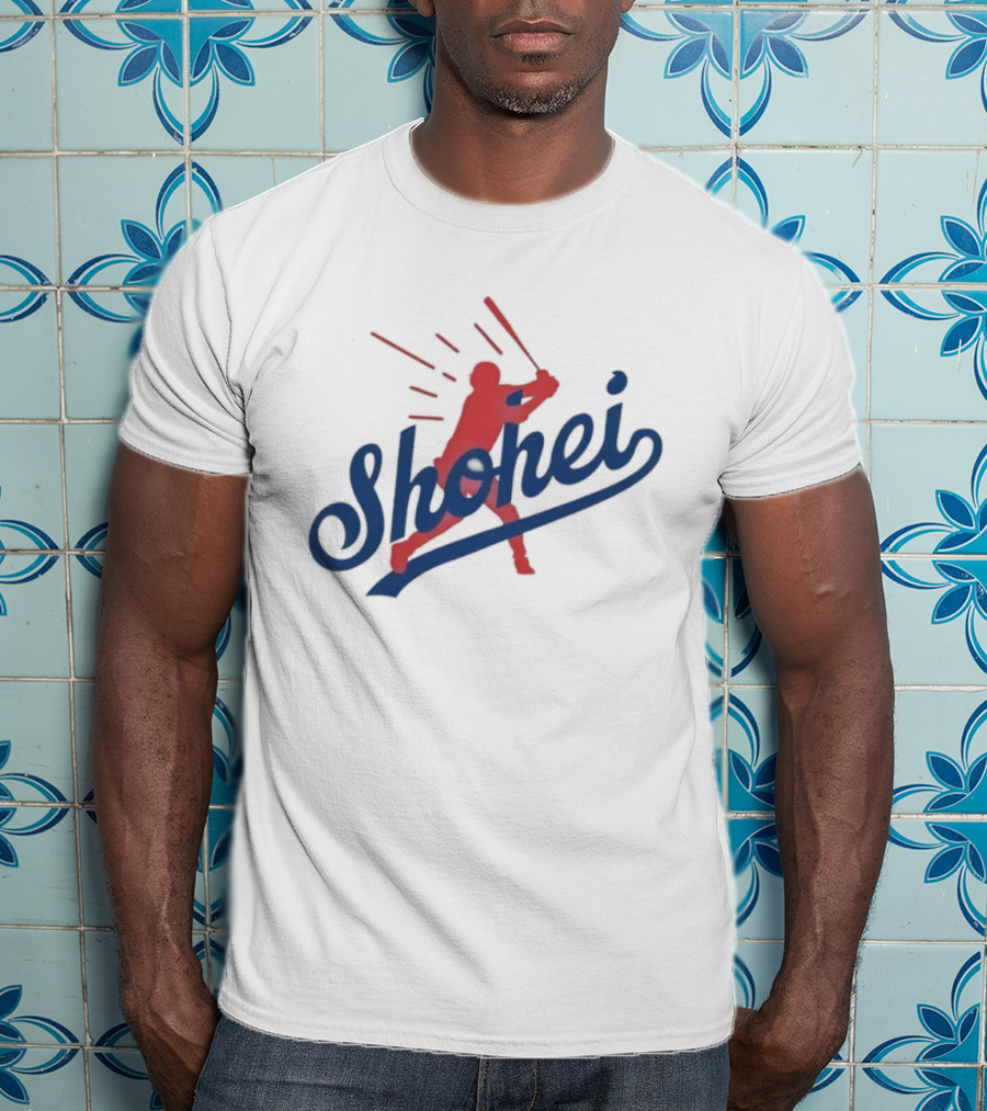 Shohei Ohtani MLB Los Angeles Baseball Player Silhouette Swing T-Shirt