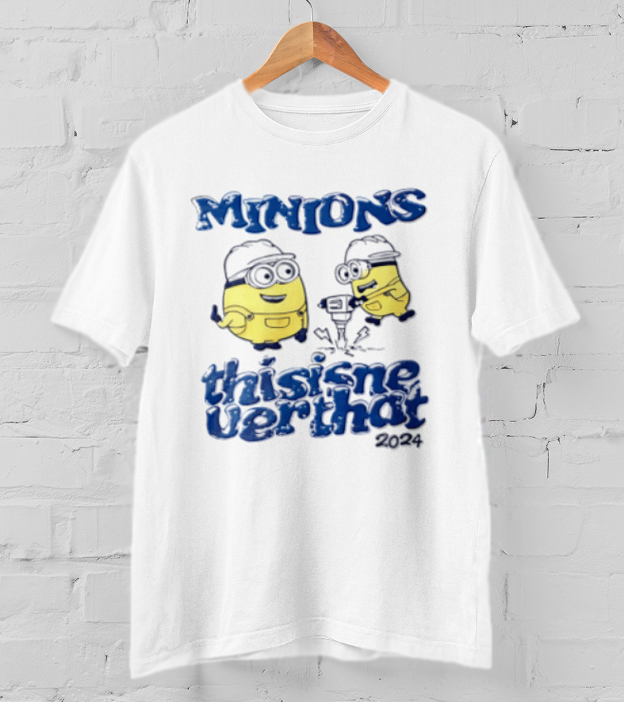 Minions Thisisneverthat 2024 Hard Hat Jackhammer T-Shirt
