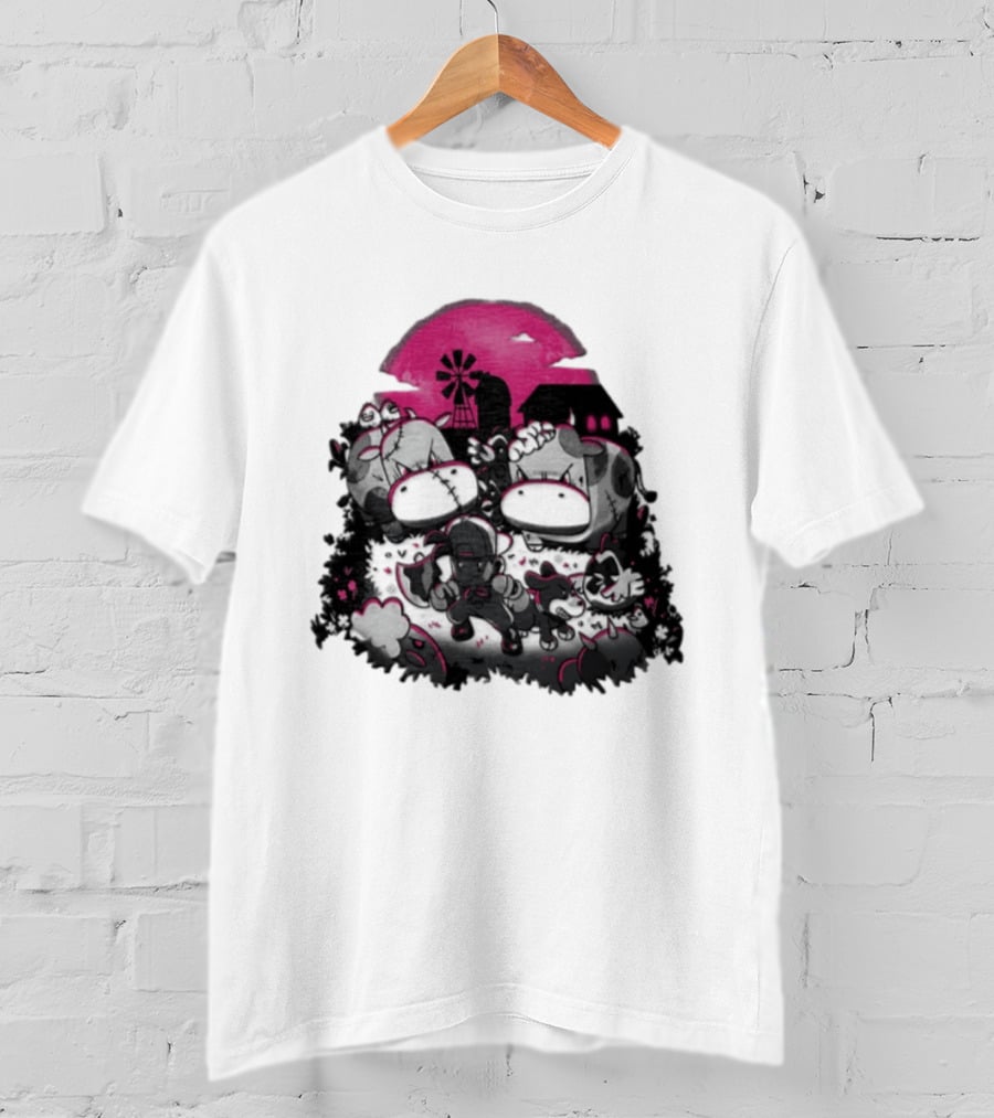 Harvest Moon Pete Zombie Farm Animals Horror Night Of The Living Farm Village T-Shirt