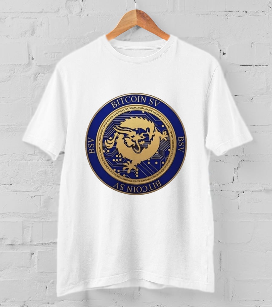 Bitcoin SV BSV Cryptocurrency Dragon Emblem My Pronouns Are All T-Shirt