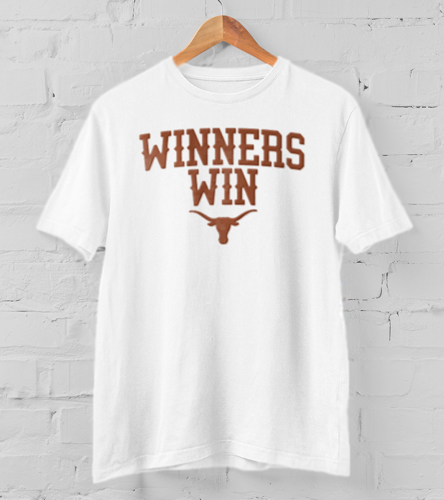 Texas Longhorns Winners Win Burnt Orange Steer Head T-Shirt