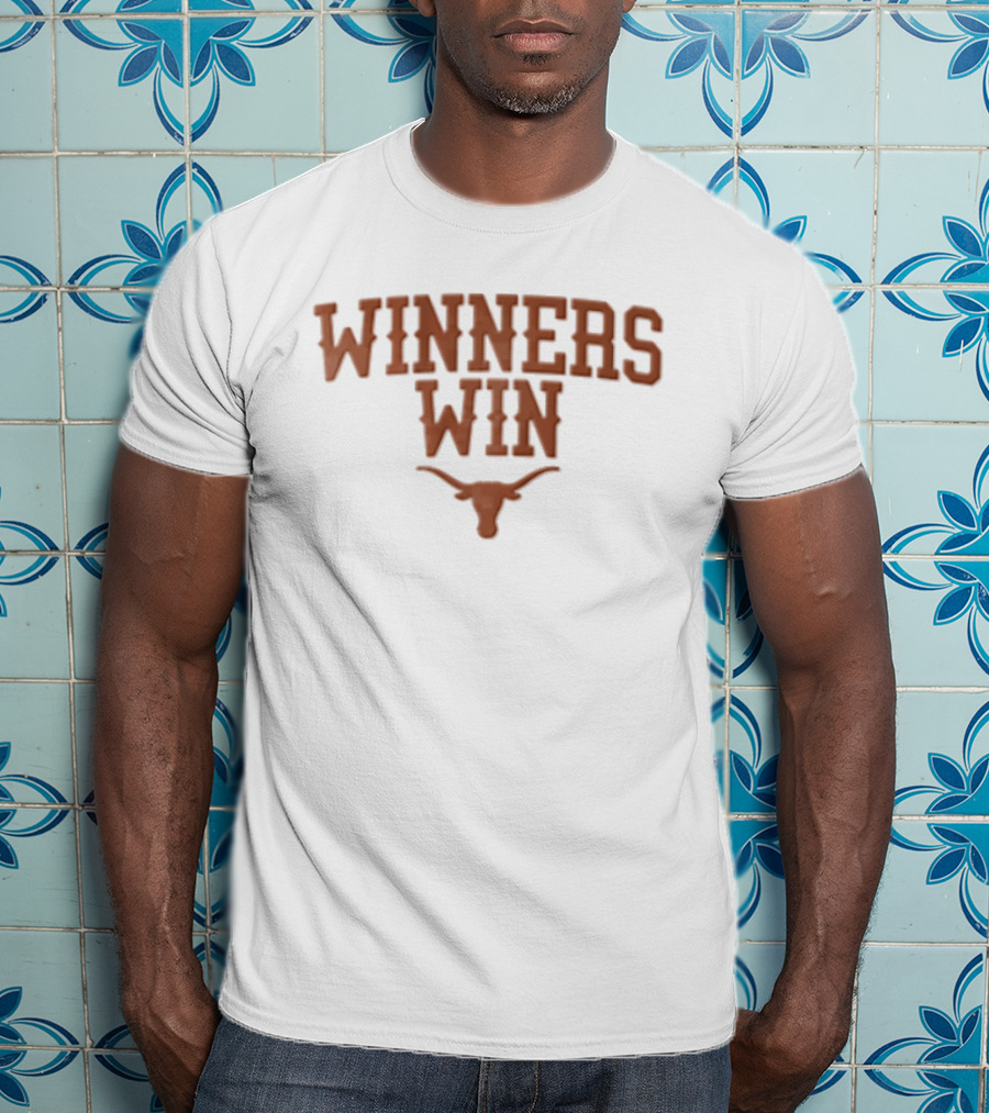 Texas Longhorns Winners Win Burnt Orange Steer Head T-Shirt
