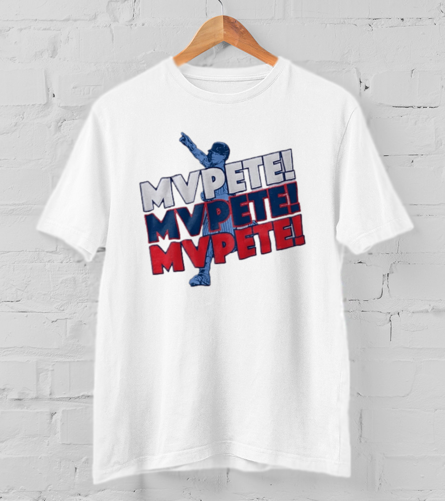 Pete Crow Armstrong Chicago Cubs MVPete Chant Celebration T-Shirt
