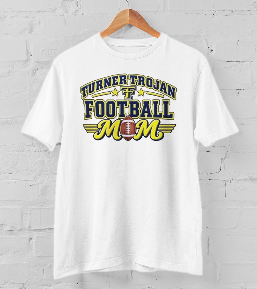 Turner Trojan Football Mom Team Spirit Game Day TT T-Shirt