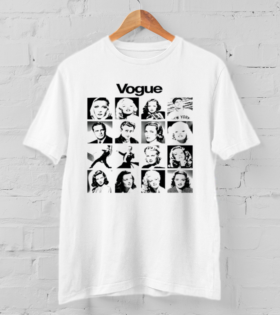 Vogue Marilyn Monroe James Dean Marlon Brando Icons Of Hollywood T-Shirt