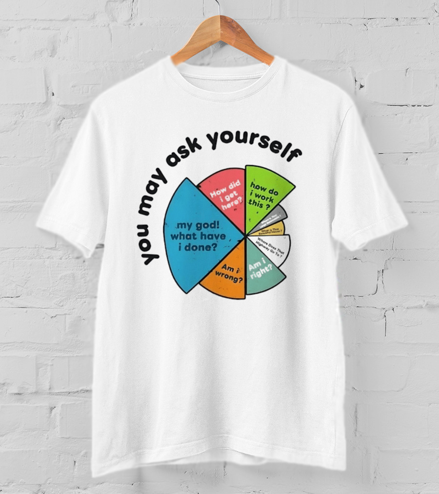 You May Ask Yourself My God What Have I Done How Do I Work This Pie Chart T-Shirt