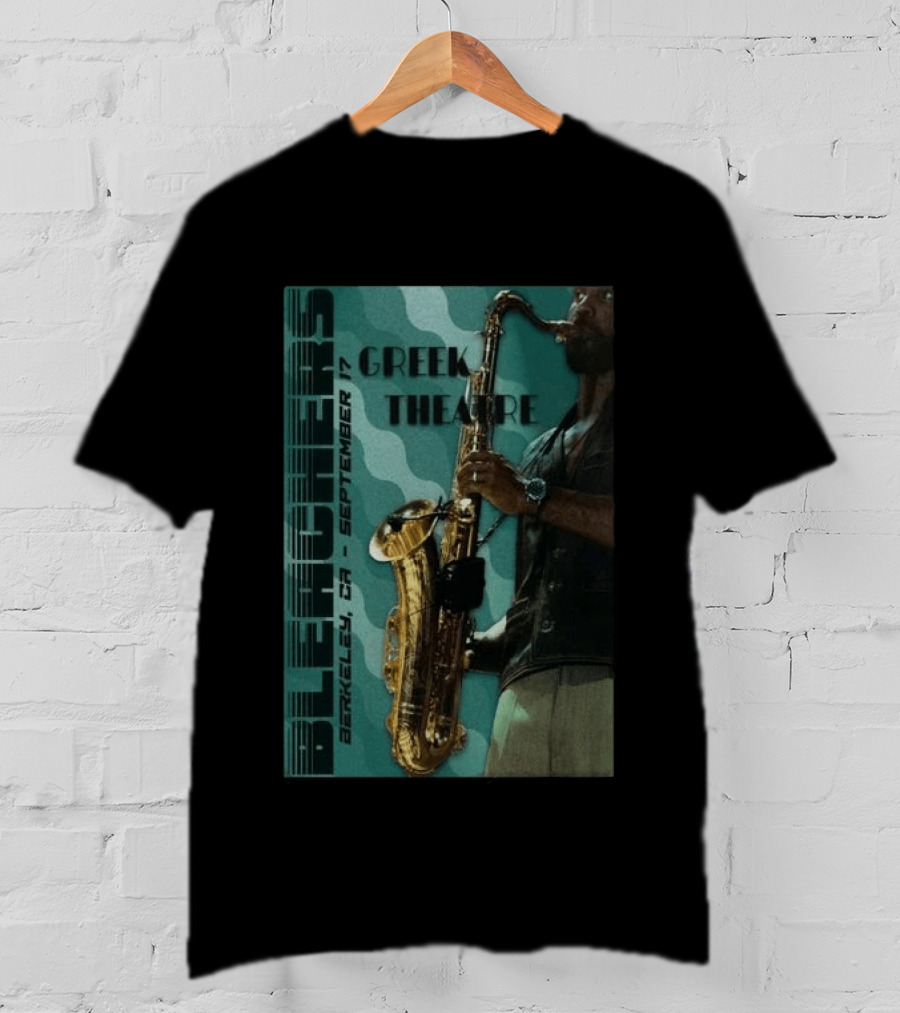 Bleachers Berkeley September 17 Greek Theatre Saxophone Player T-Shirt