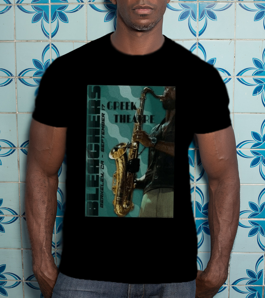 Bleachers Berkeley September 17 Greek Theatre Saxophone Player T-Shirt