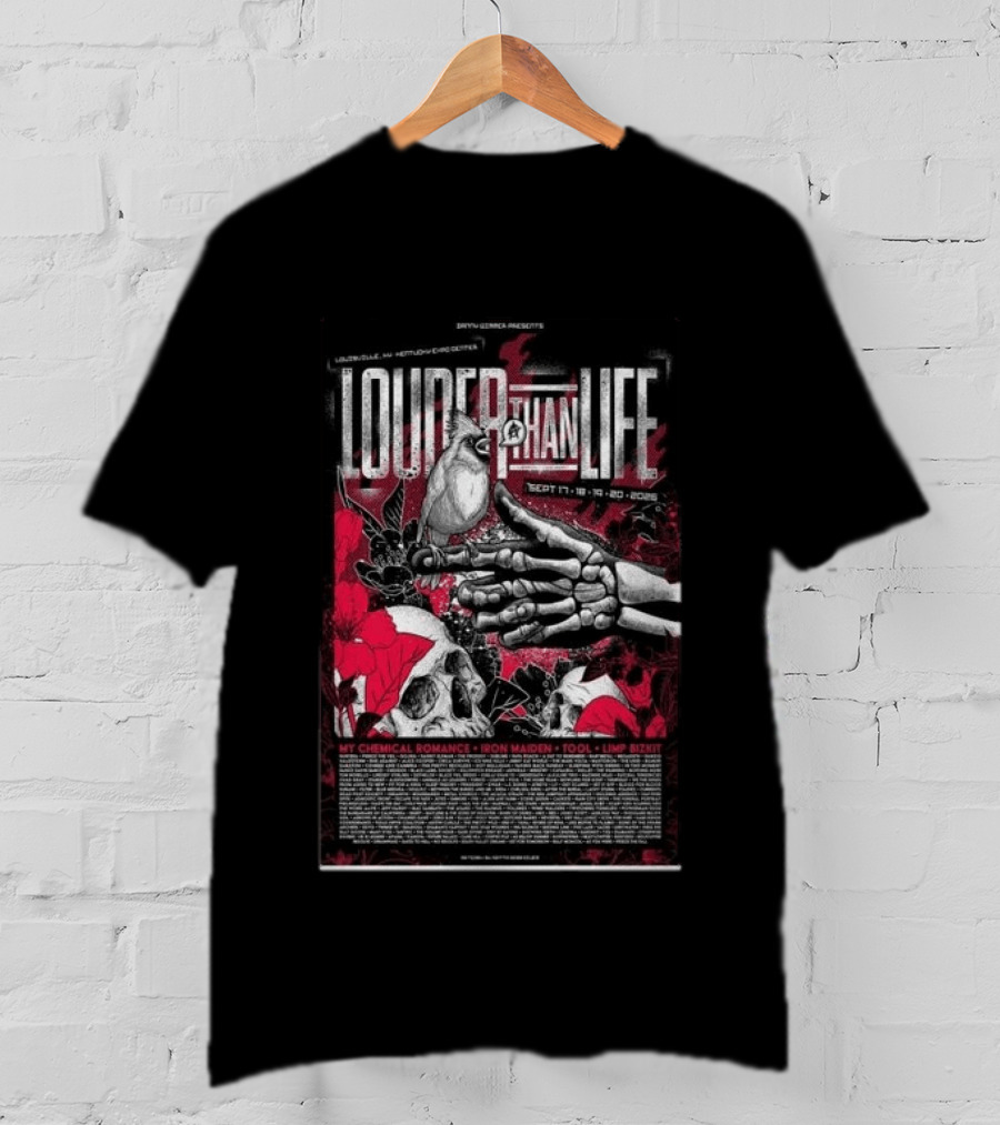 Louder Than Life 2026 Festival My Chemical Romance Iron Maiden Tool Limp Bizkit T-Shirt