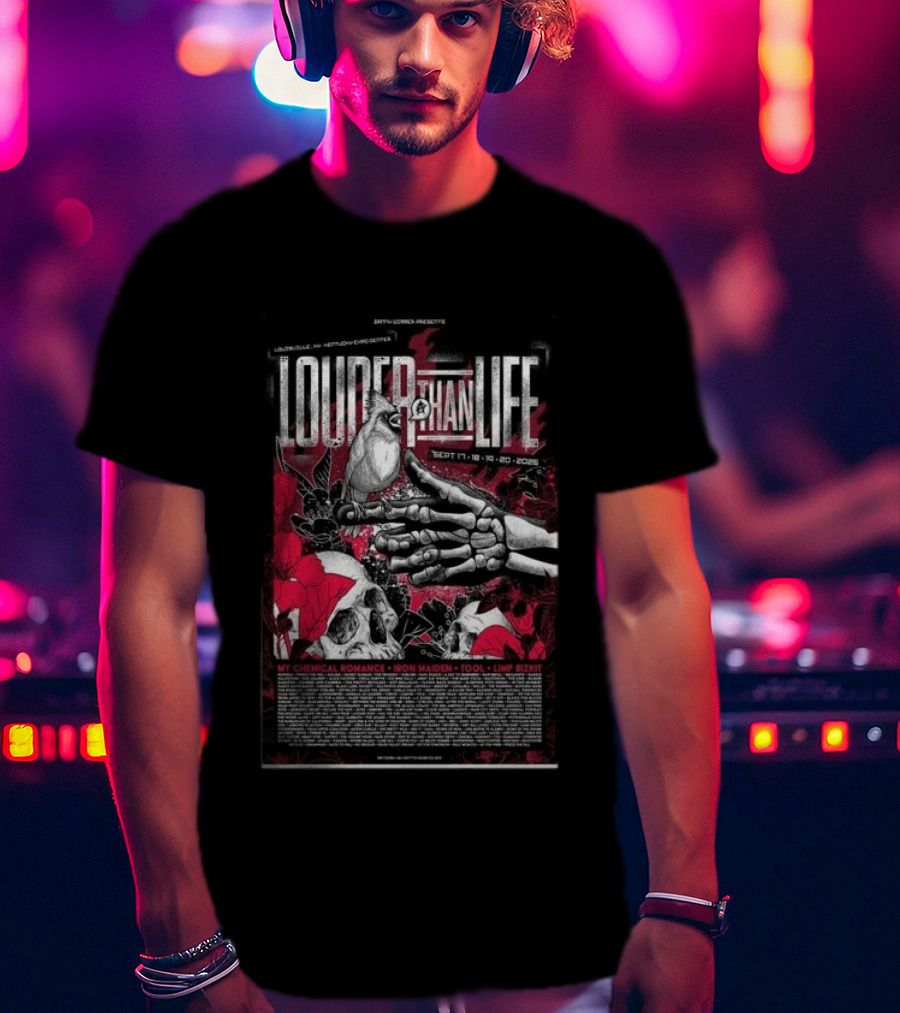 Louder Than Life 2026 Festival My Chemical Romance Iron Maiden Tool Limp Bizkit T-Shirt