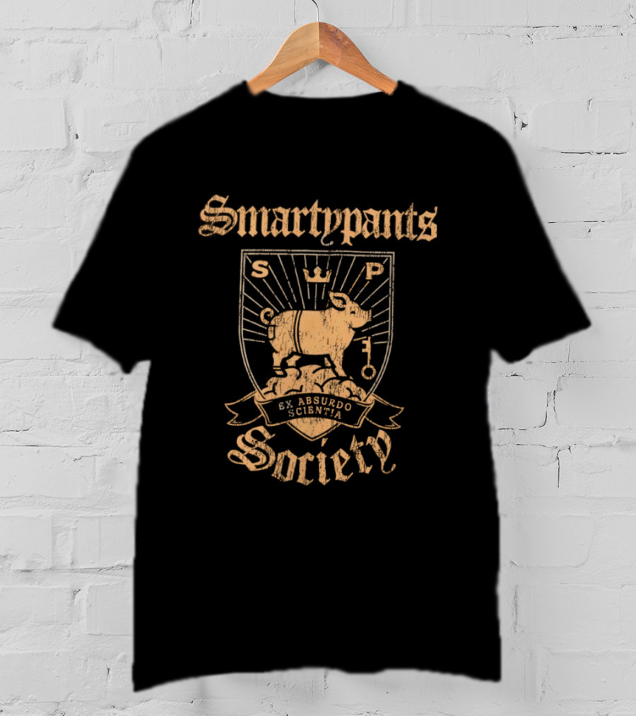 Smartypants Society Ex Absurdo Scientia Distressed Pig Crest T-Shirt