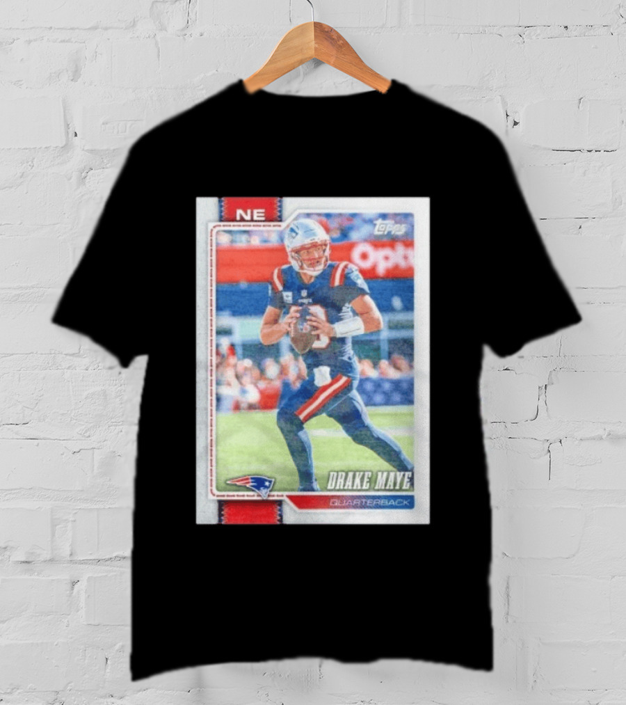 New England Patriots Drake Maye 2026 Topps Quarterback Football Card T-Shirt