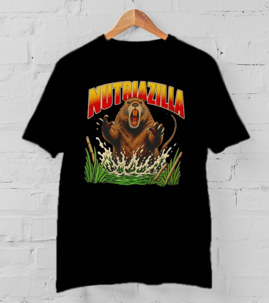 Nutriazilla Giant Nutria Emerging From Water T-Shirt