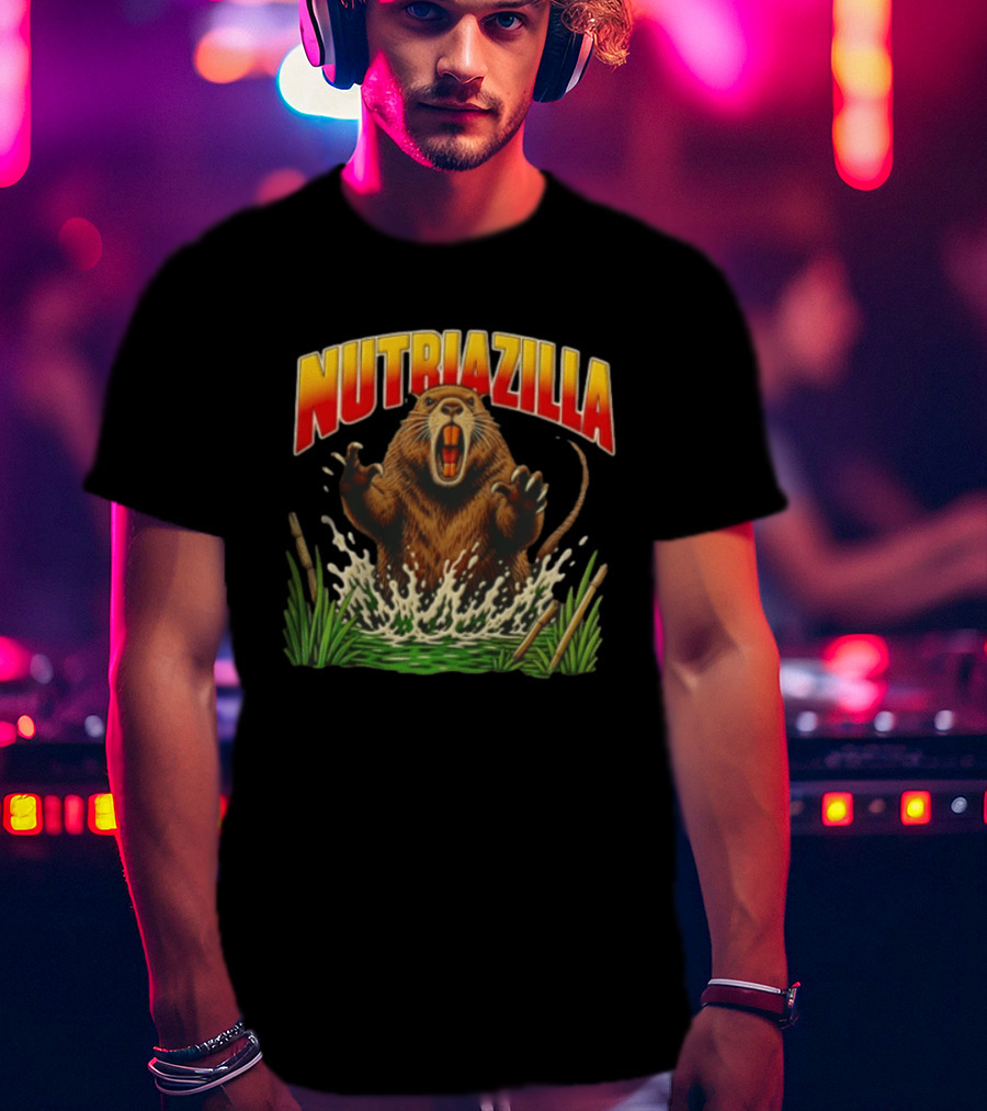 Nutriazilla Giant Nutria Emerging From Water T-Shirt