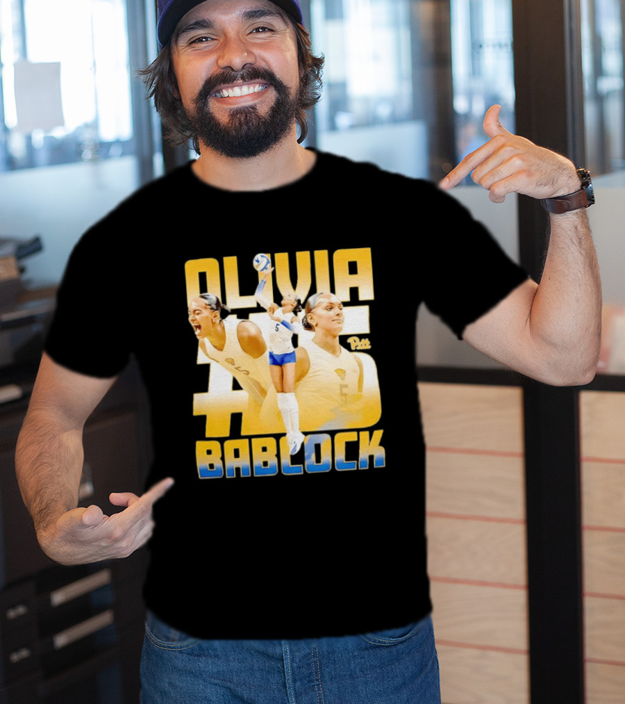 Olivia Bablock Pitt Panthers Volleyball Number 5 T-Shirt