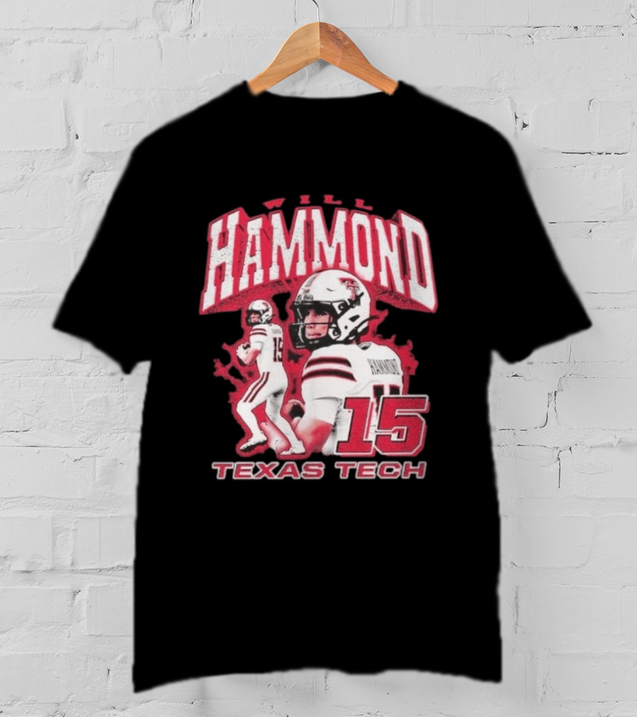 William Hammond Texas Tech Red Raiders Football 15 T-Shirt
