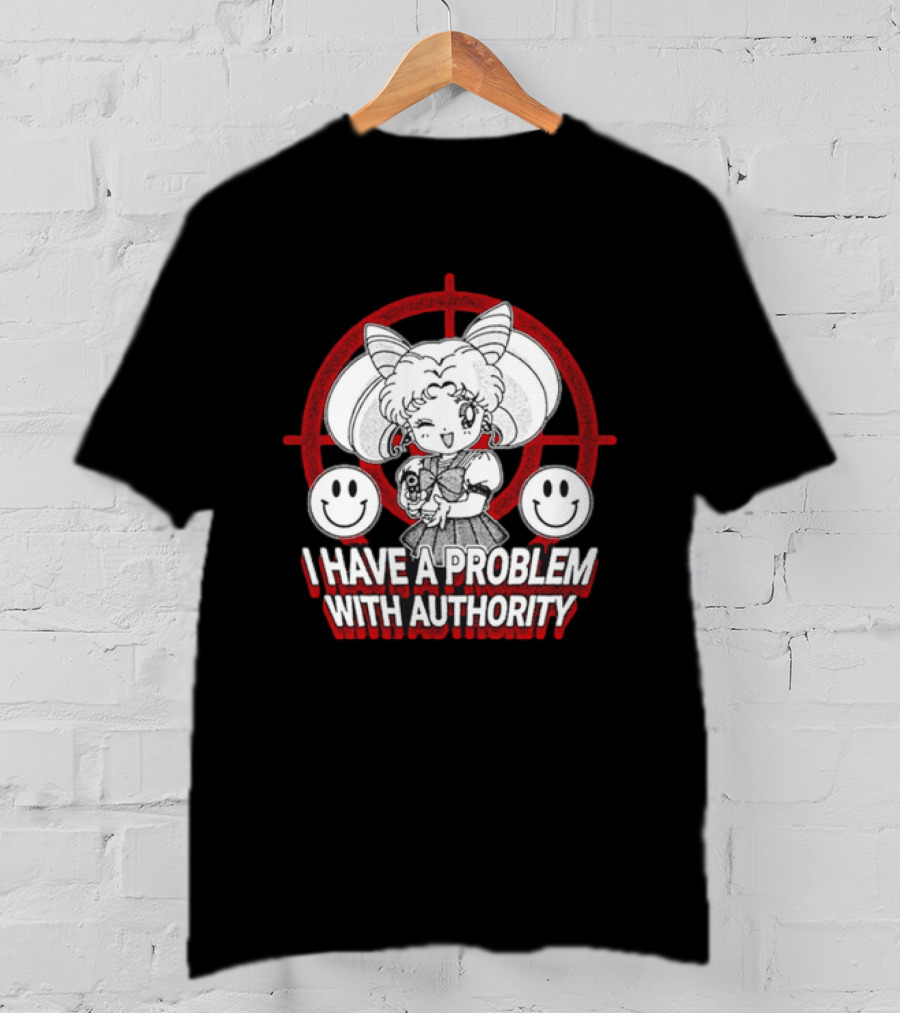 Sailor Moon I Have A Problem With Authority Anime Character Target Smiley Faces T-Shirt