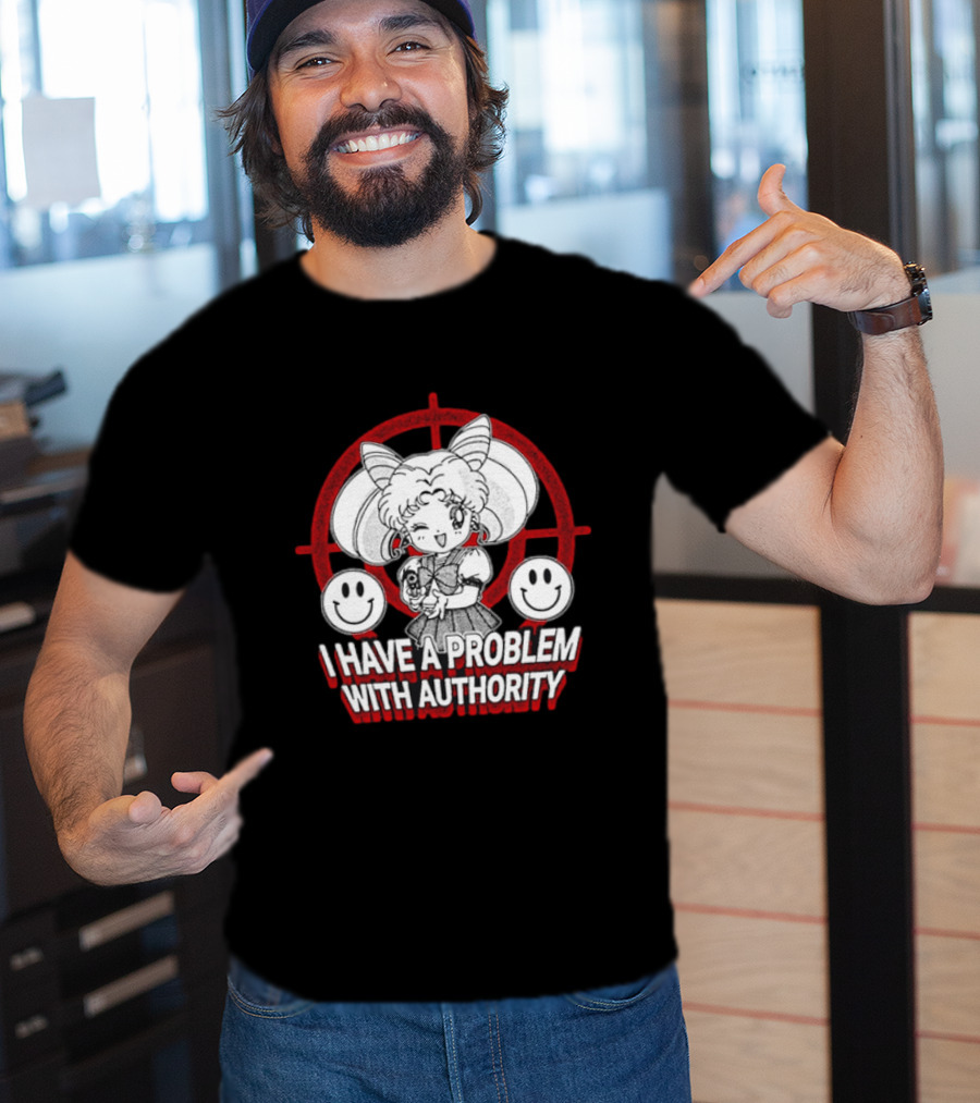 Sailor Moon I Have A Problem With Authority Anime Character Target Smiley Faces T-Shirt