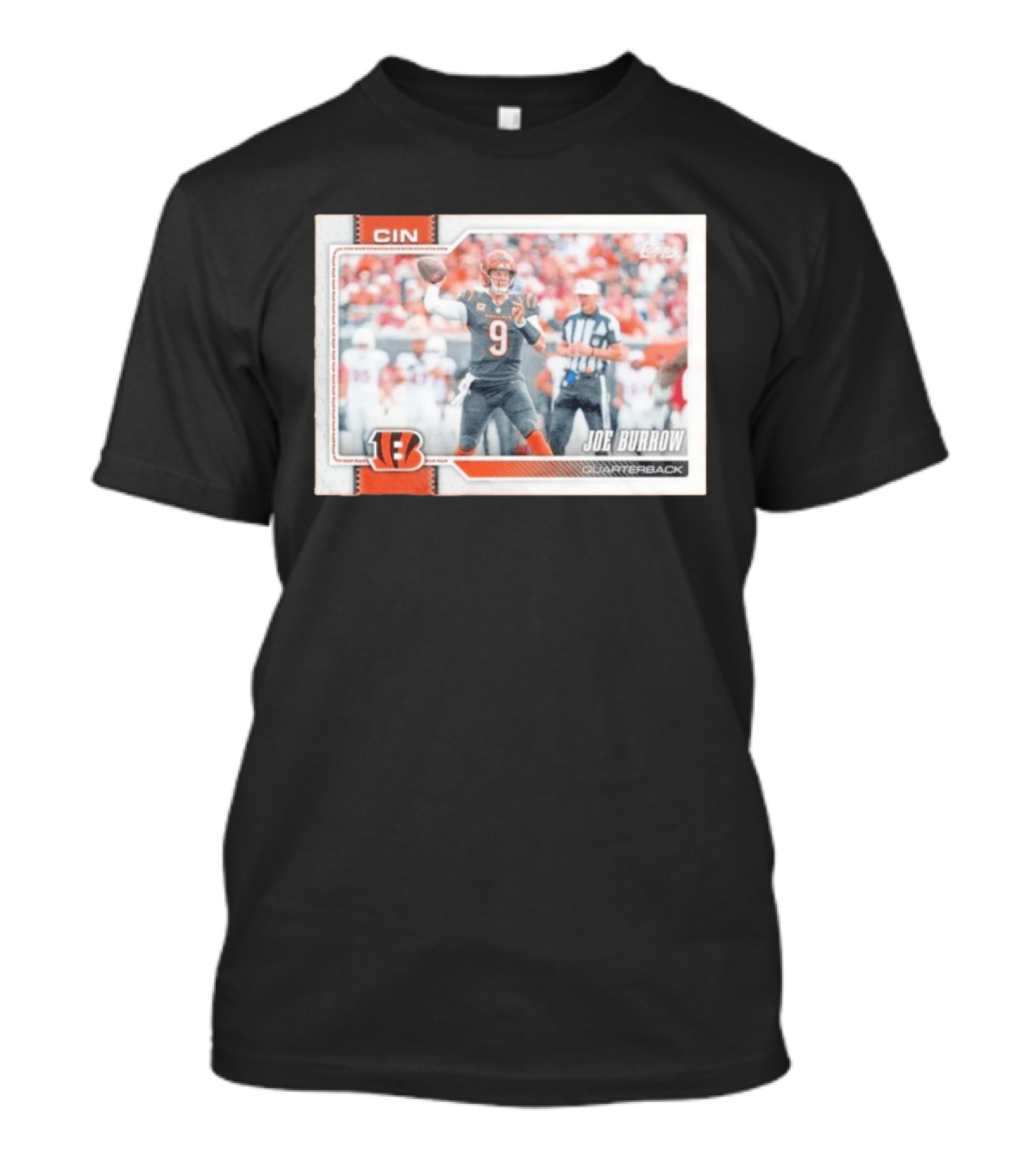 Joe Burrow Cincinnati Bengals Quarterback No 9 Football Card 2026 T-Shirt