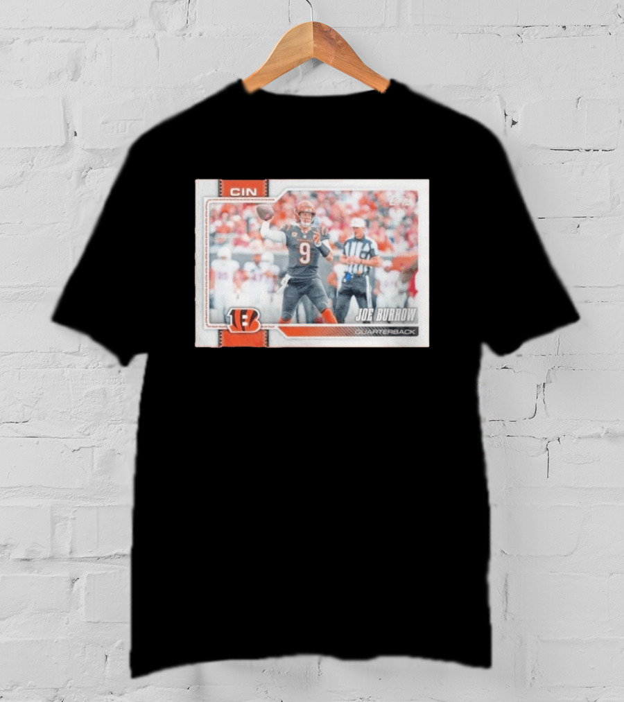 Joe Burrow Cincinnati Bengals Quarterback No 9 Football Card 2026 T-Shirt