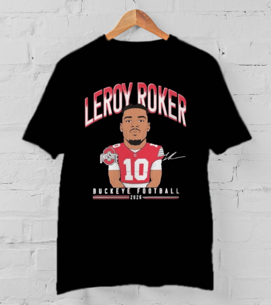 Leroy Roker Ohio State Buckeye Football 2026 Caricature T-Shirt