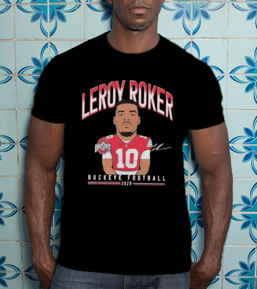 Leroy Roker Ohio State Buckeye Football 2026 Caricature T-Shirt