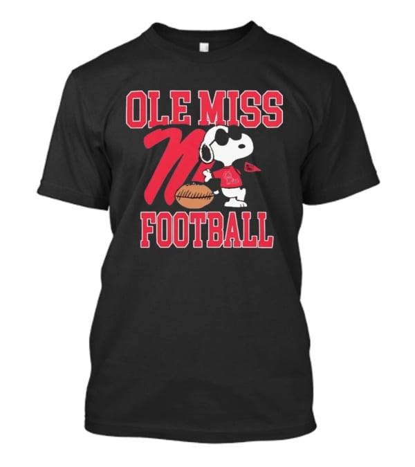 Ole Miss Football Snoopy Hotty Toddy Peanuts T-Shirt