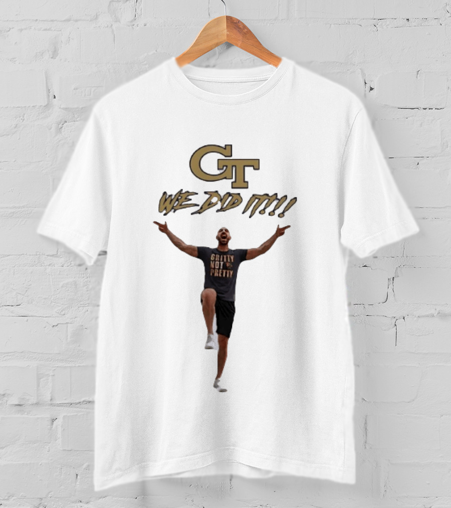 Georgia Tech GT We Did It Gritty Not Pretty Celebration T-Shirt