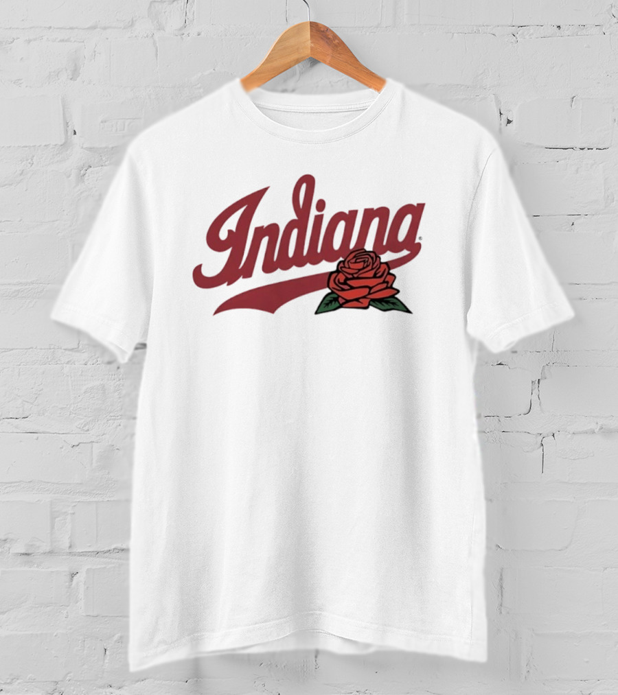 Indiana Rose University College Hoosiers Vintage Floral Script T-Shirt