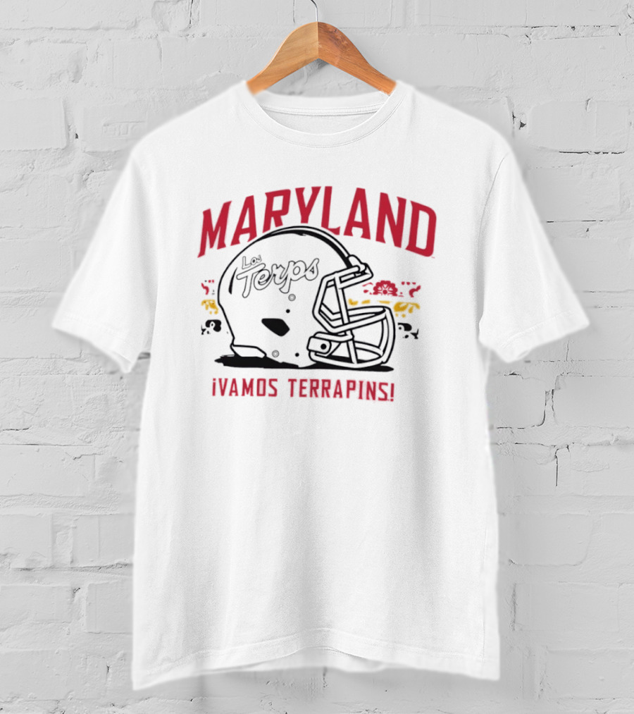 Maryland Terrapins Los Terps Ivamos Terrapins Helmet T-Shirt