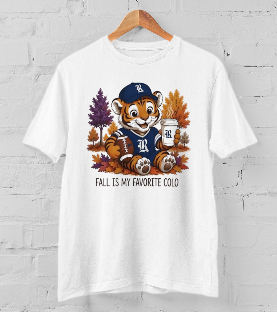 R Tiger Football Fall Is My Favorite Color Autumn Leaves T-Shirt