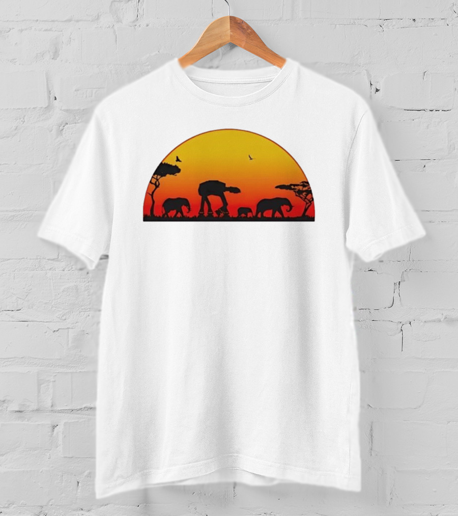 Star Wars AT AT Walker African Savanna Sunset T-Shirt