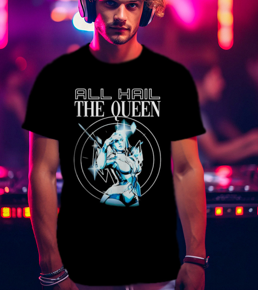 All Hail The Queen Crystal Warrior Fantasy Magic T-Shirt