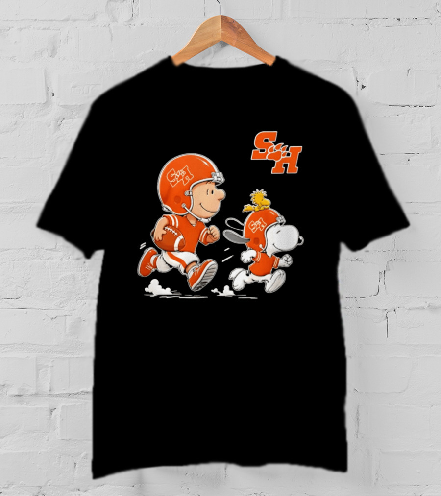 Charlie Brown And Snoopy Sam Houston Bearkats Football 2026 T-Shirt