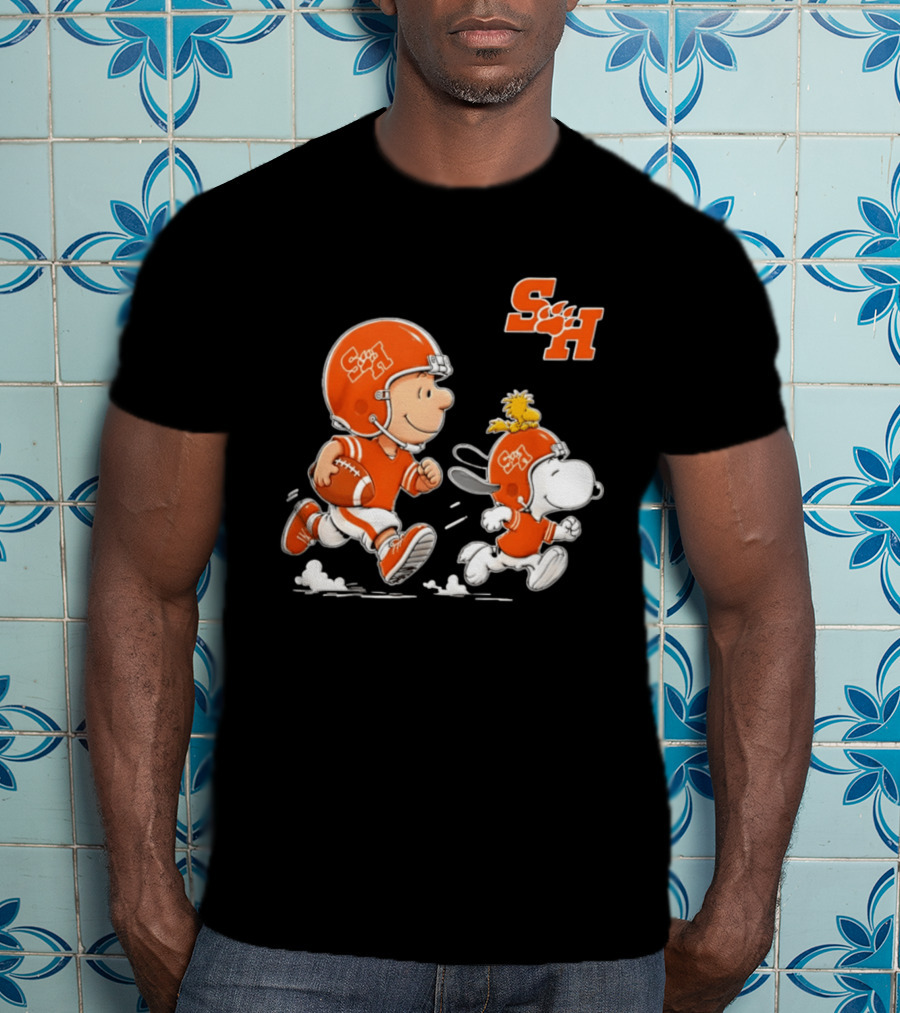 Charlie Brown And Snoopy Sam Houston Bearkats Football 2026 T-Shirt