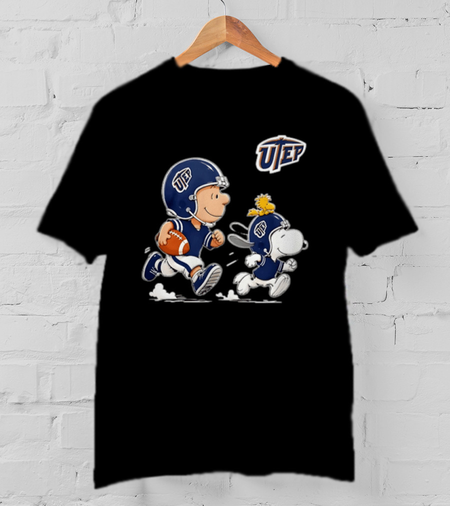 Charlie Brown Woodstock Snoopy UTEP Miners Football 2026 T-Shirt