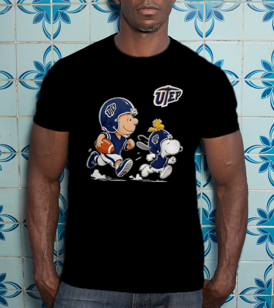 Charlie Brown Woodstock Snoopy UTEP Miners Football 2026 T-Shirt