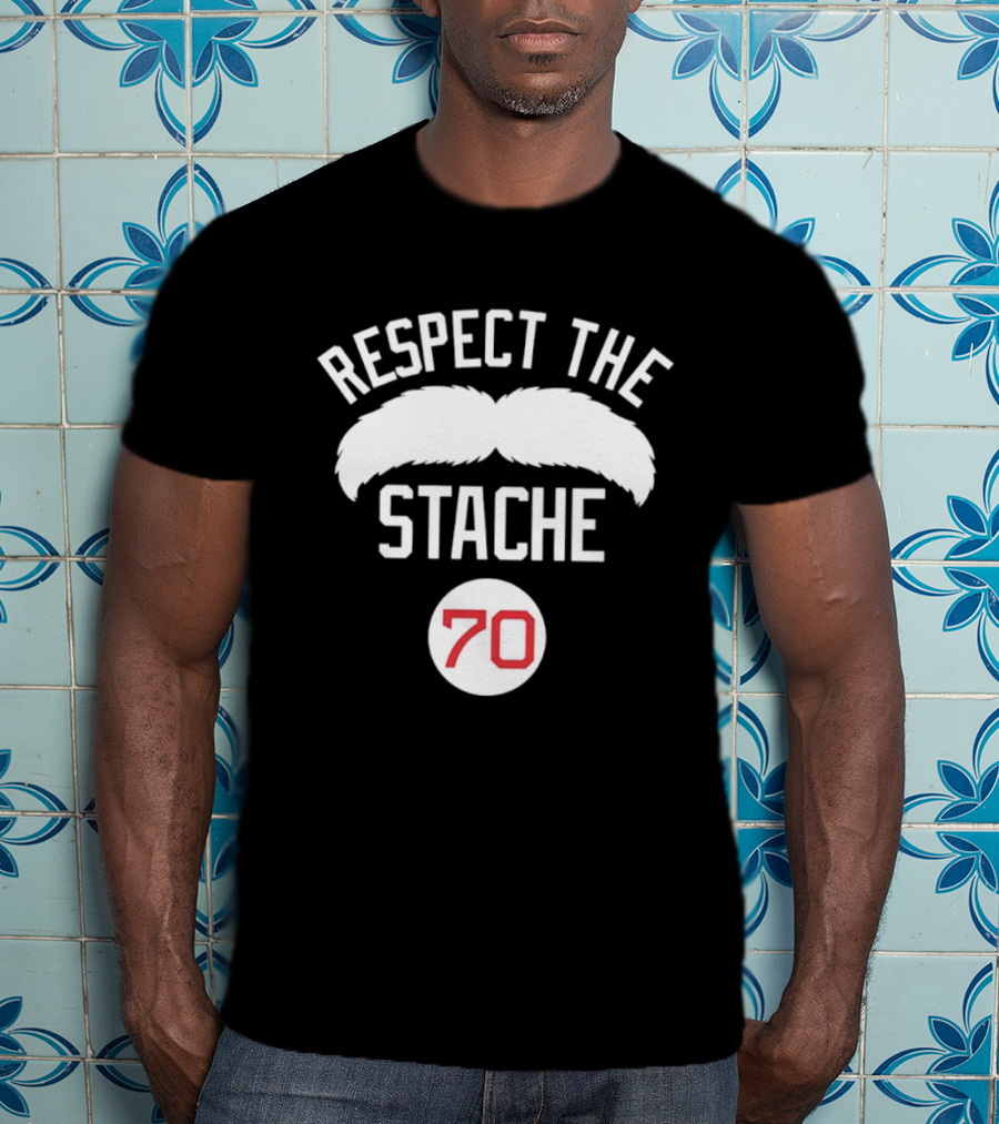Respect The Stache 70 Mustache Sports Fan T-Shirt