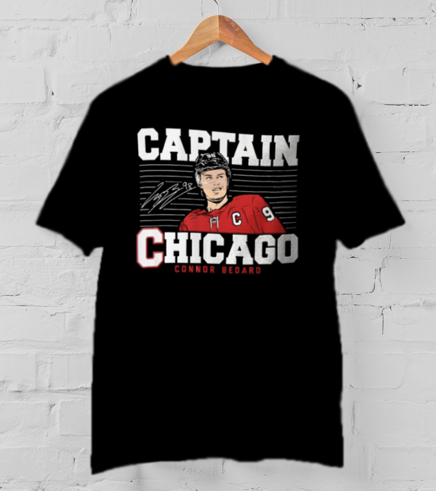 Captain Connor Bedard Chicago Blackhawks NHL 98 T-Shirt