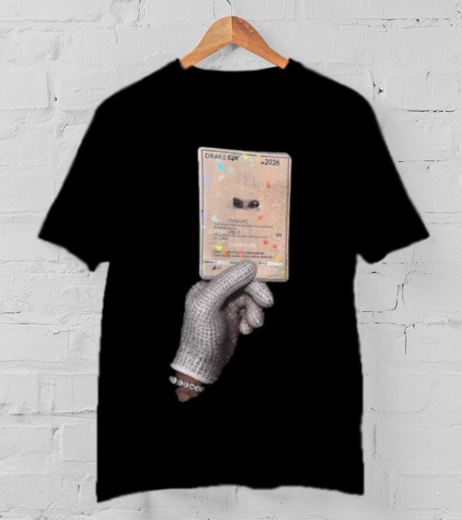 Drake GX 2026 Habibti 100 Rhinestone Glove Holding Trading Card T-Shirt