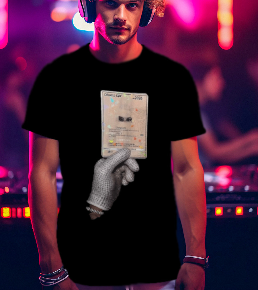 Drake GX 2026 Habibti 100 Rhinestone Glove Holding Trading Card T-Shirt