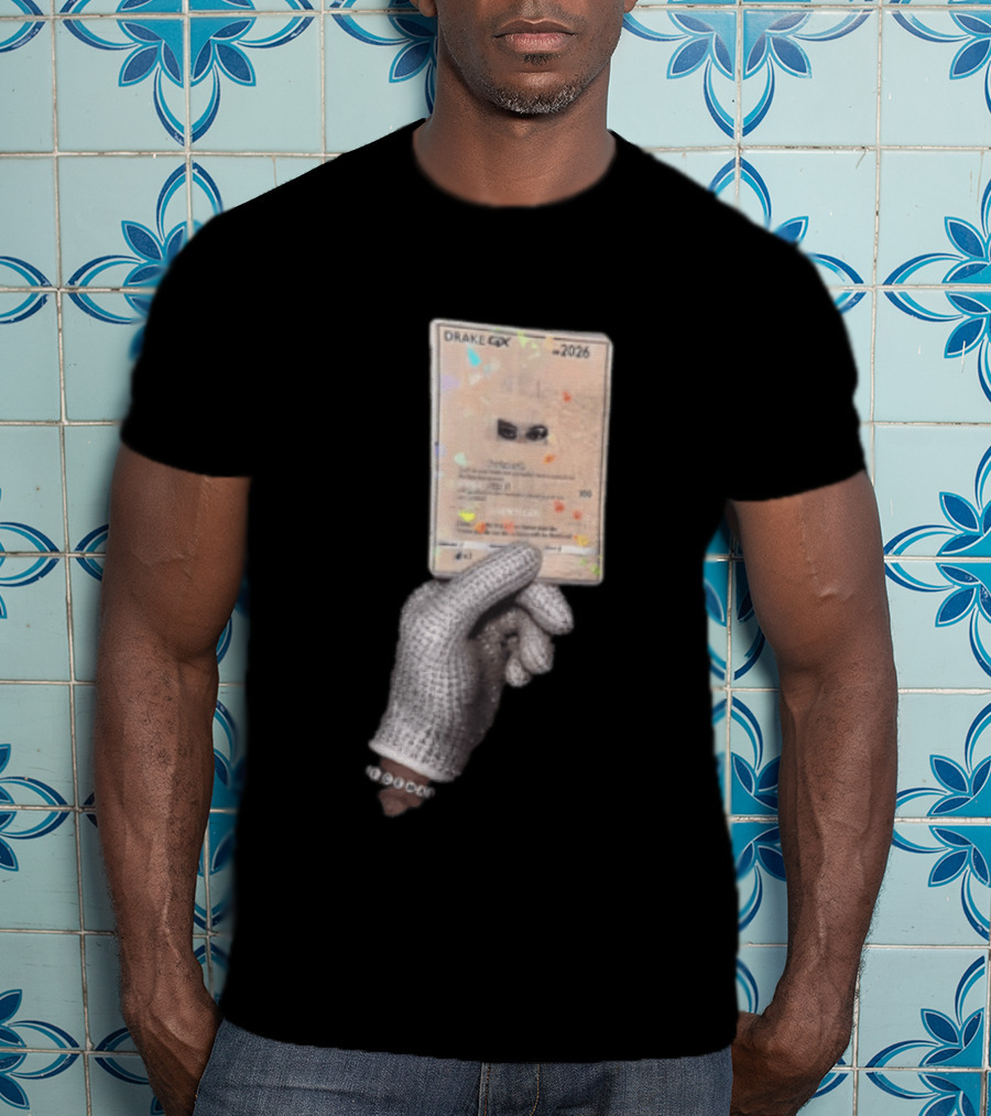 Drake GX 2026 Habibti 100 Rhinestone Glove Holding Trading Card T-Shirt