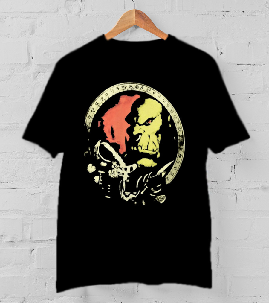 World Of Warcraft Orc Warrior Rune Circle Fantasy T-Shirt