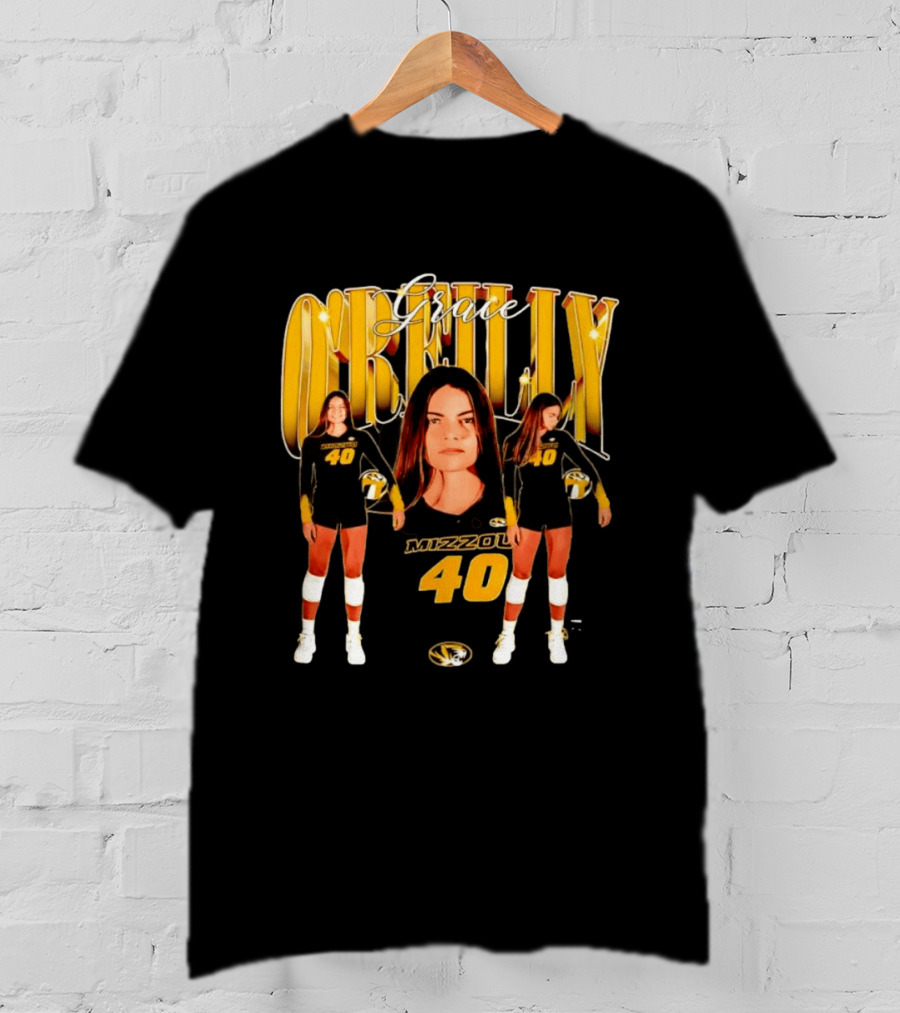 Grace O'Reilly Mizzou Volleyball 40 Golden Tigers T-Shirt