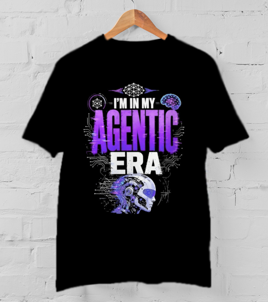 I'm In My Agentic Era Artificial Intelligence Circuit Brain Skull T-Shirt